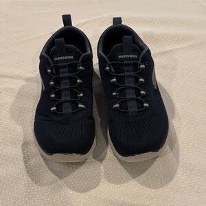 Skechers Men's Navy Slip-On Athletic Sneakers with Gray Accents